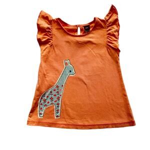 Tea Collection India Kantha Giraffe Graphic Tee Size 4T